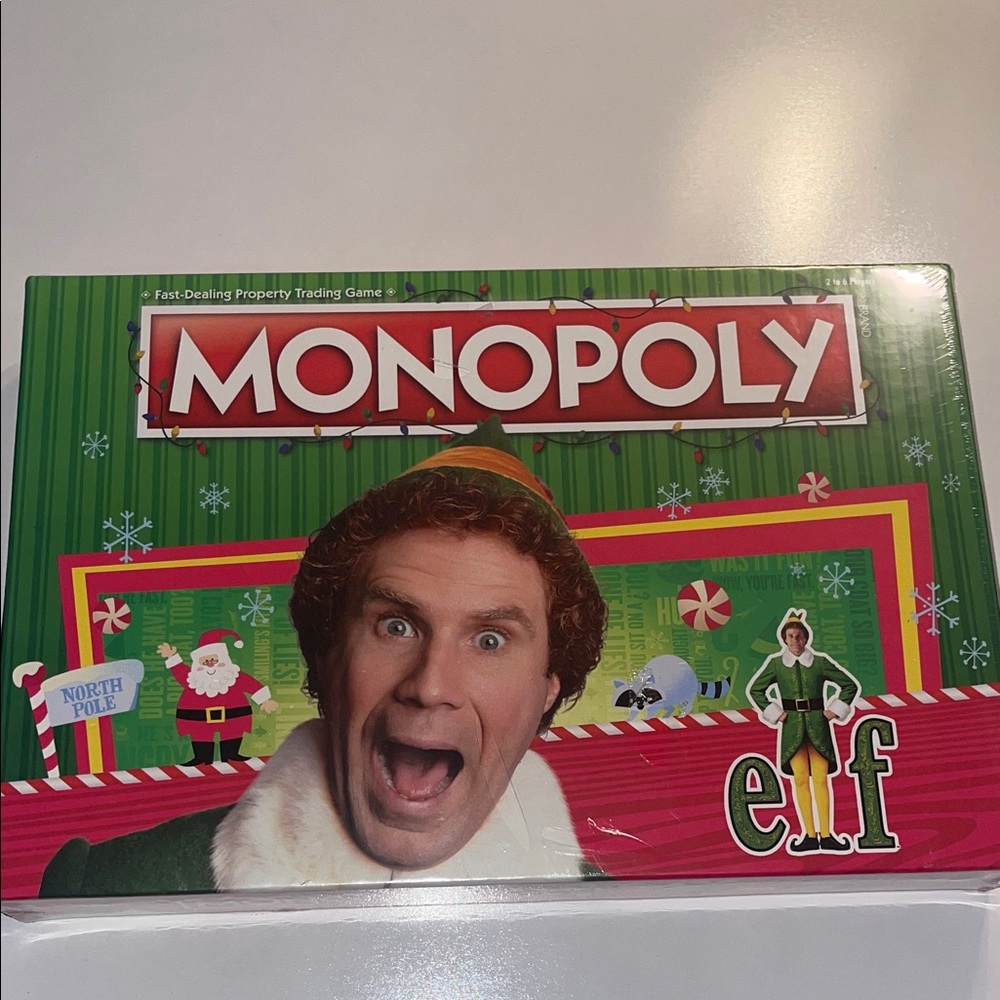 Monopoly Elf Edition Board Game NWT